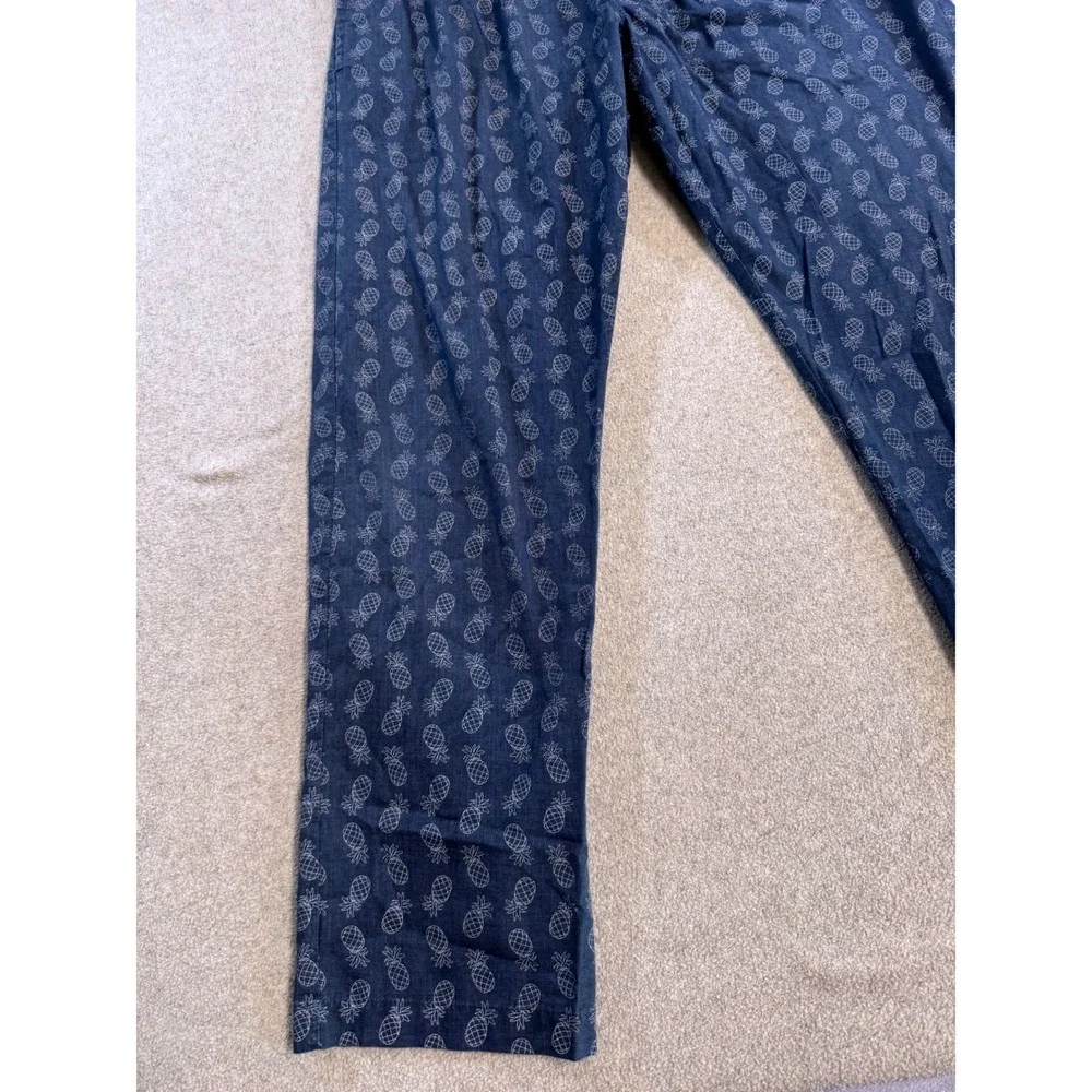 English Laundry Pajama‎ Pants Mens Large Blue Pineapple Print Lounge Sleepwear